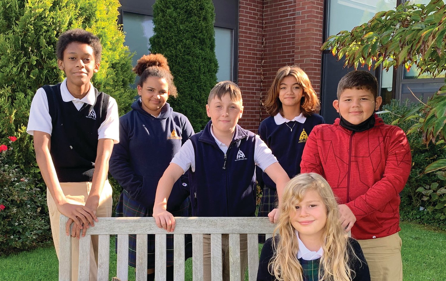 Families in the Star Kids program are able to choose the educational environment that best suits their child, including 18 Catholic schools throughout the Dioceses of Providence and Fall River.  This sampling of young scholars from All Saints Academy in Middletown includes two sets of siblings — showing the effect that Star Kid support can have on an entire family.
